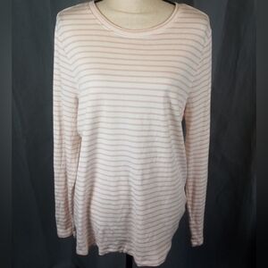 Time and Tru tunic, pink and white striped, size XL